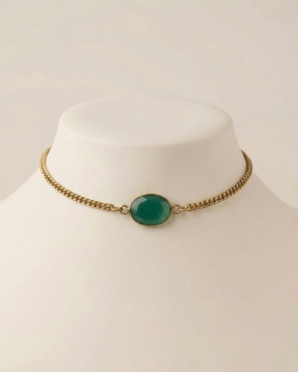 Verdant Still ✦ Green Onyx Choker