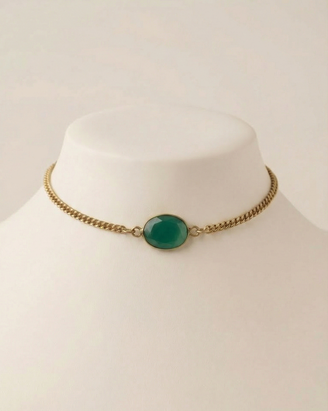 Verdant Still ✦ Green Onyx Choker