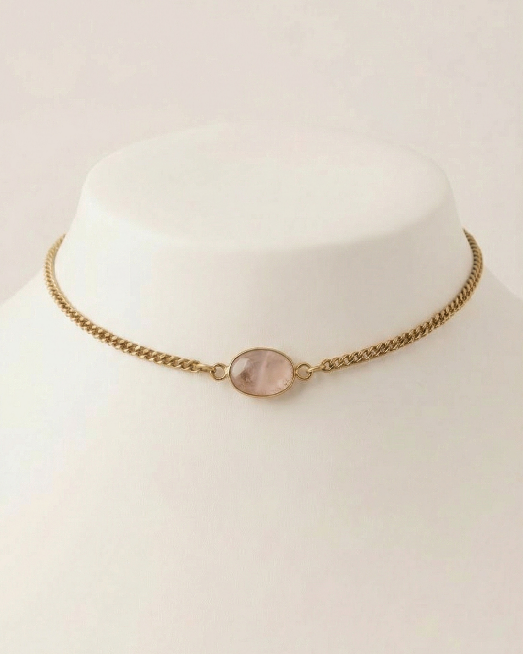 Soft Dawn ✦ Pink Quartz Choker