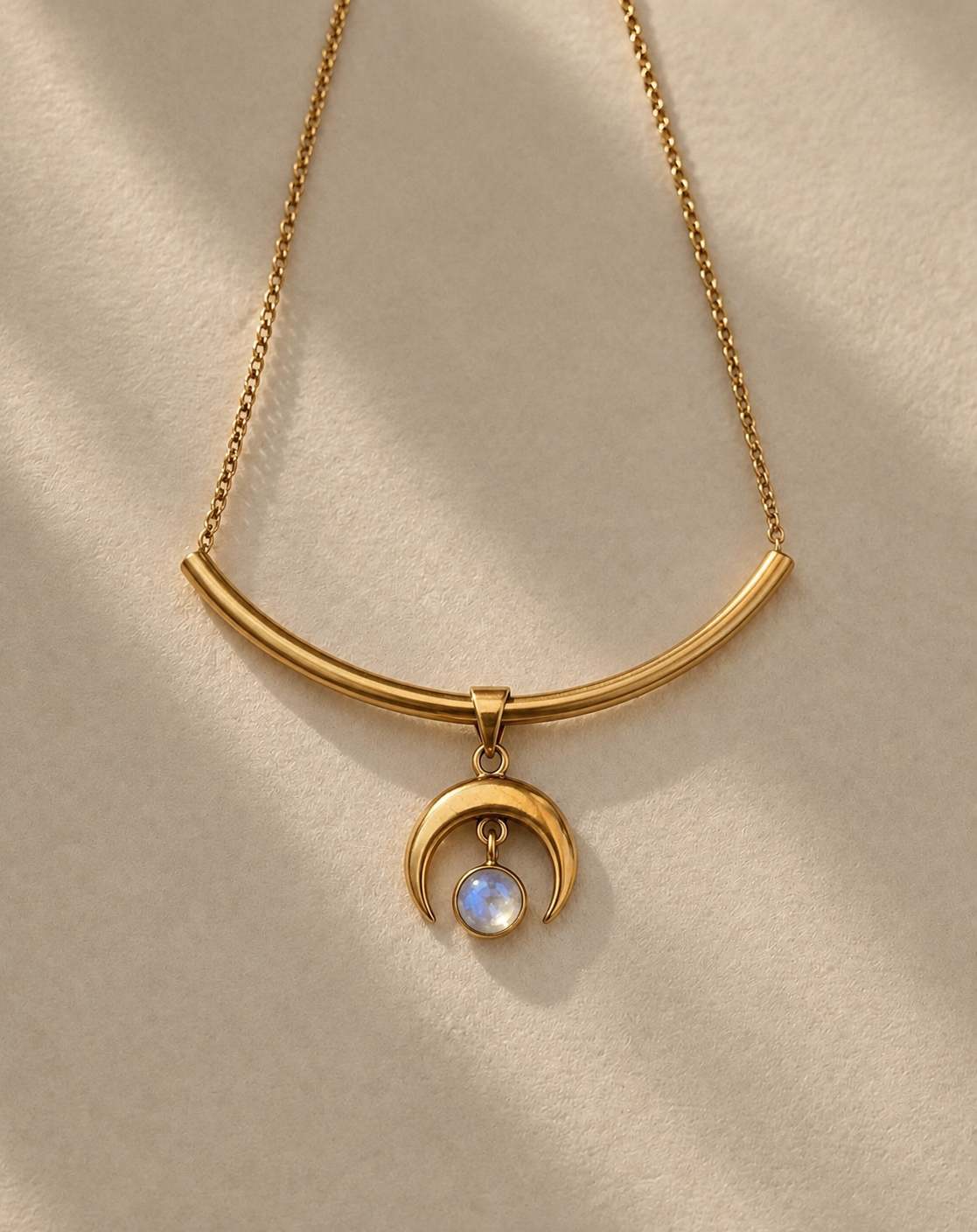 Full Moon Moonstone Choker