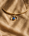 Full Moon Lapiz Lazuli Choker
