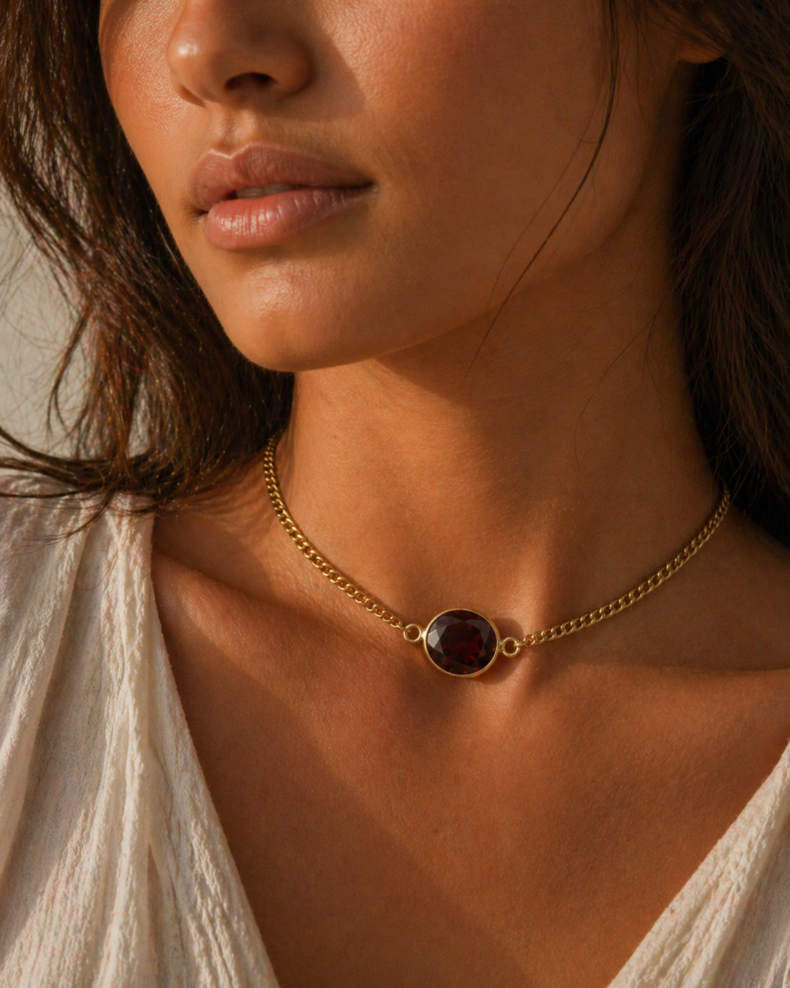 Ember Gate ✦ Garnet Choker